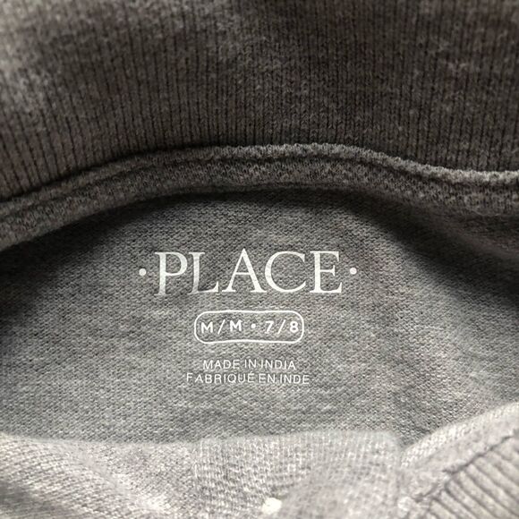 PLACE Solid Grey Polo Size Medium 7/8 - Picture 4 of 4
